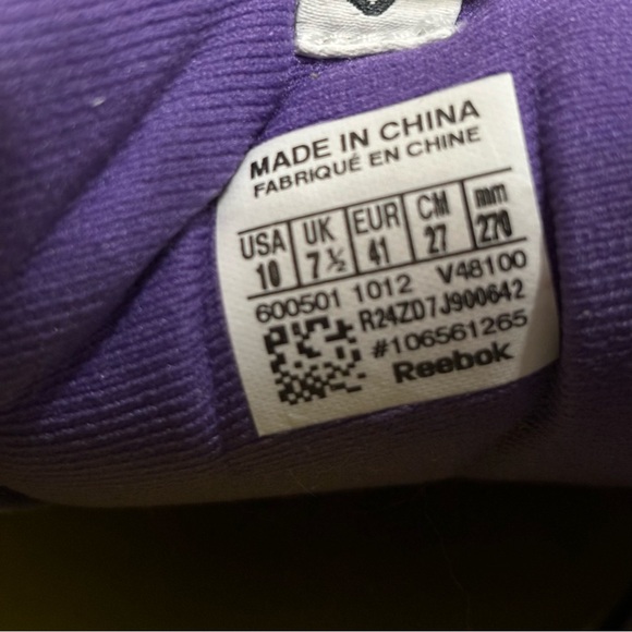 Reebok Realflex Running Shoes Women Size 10 Scream Purple Yellow Graphics - Picture 9 of 12